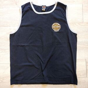 Harley Davidson Athletic Men's Muscle shirt Size XL Bangkok Black Gray Trim